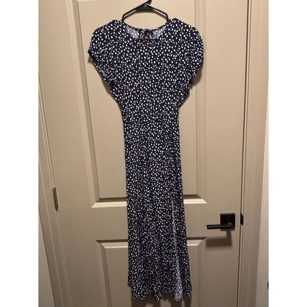 Navy Blue dot dress